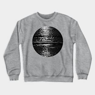 Calm Black and White Ocean Waves Crewneck Sweatshirt